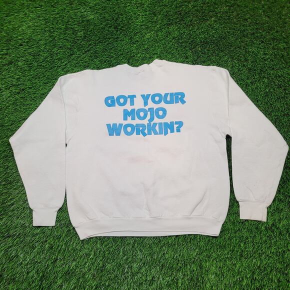 Vintage 90s Mountain Biking Sweatshirt Mens L Boxy Fit Neon Back Hit - Picture 7 of 14